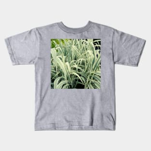 Tall Grass with White Stripes Photo Kids T-Shirt